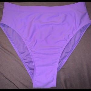 Lilac high waisted bikini bottoms